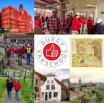 Burgy Bouwbedrijf Met de Burgy Vakschool op excursie in Delft in het kader van de vakopleiding Duurzaam restaureren